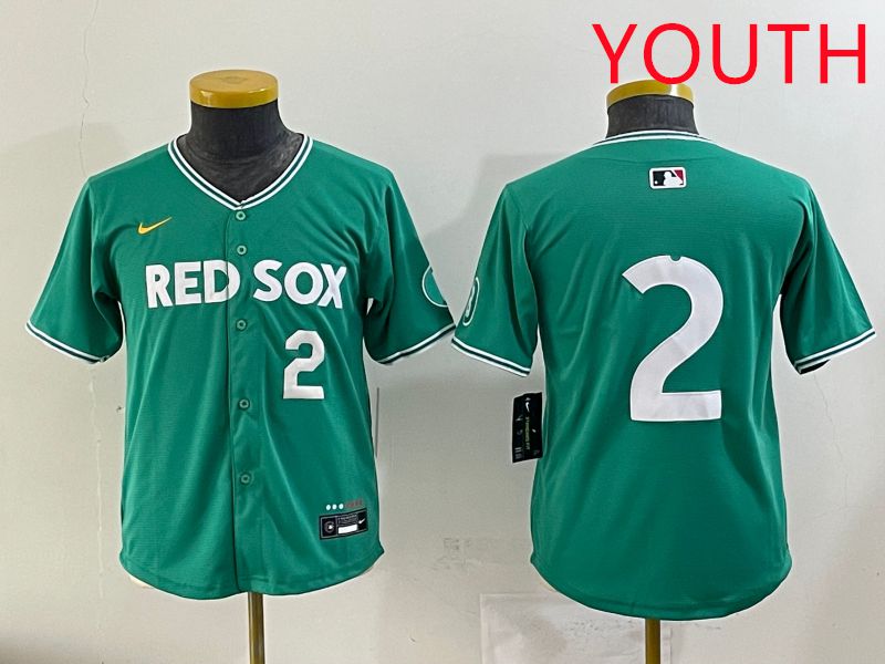 Youth 2025 Boston Red Sox 2 No Name Dark Green Joint Name Nike MLB Jersey style 14